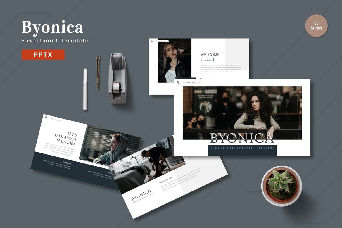 Byonica - Template PowerPoint Profesional untuk Presentasi Berimpact
