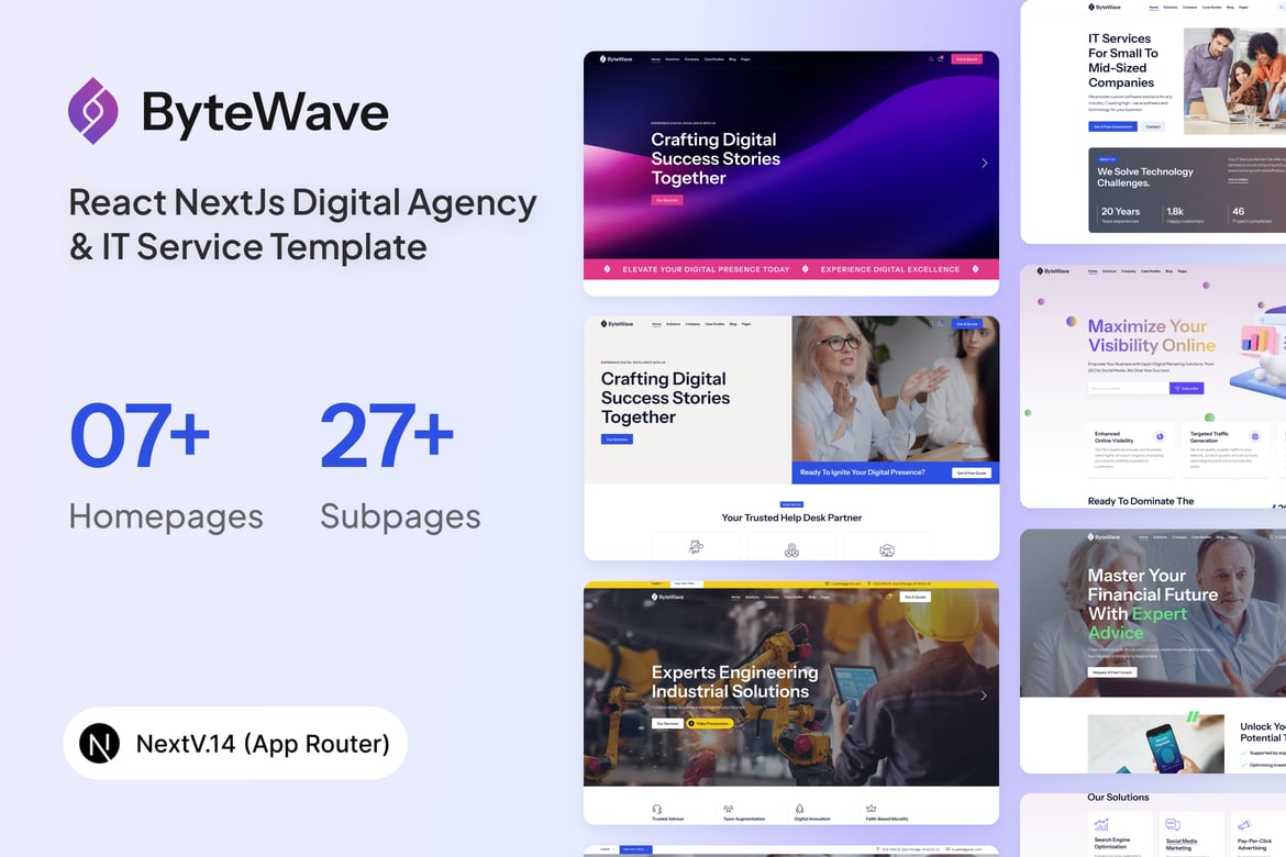 Bytewave - Template Website Digital Agency & Layanan IT Modern