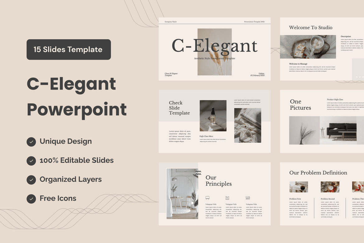 Template Presentasi C-Elegant - PowerPoint yang Menarik