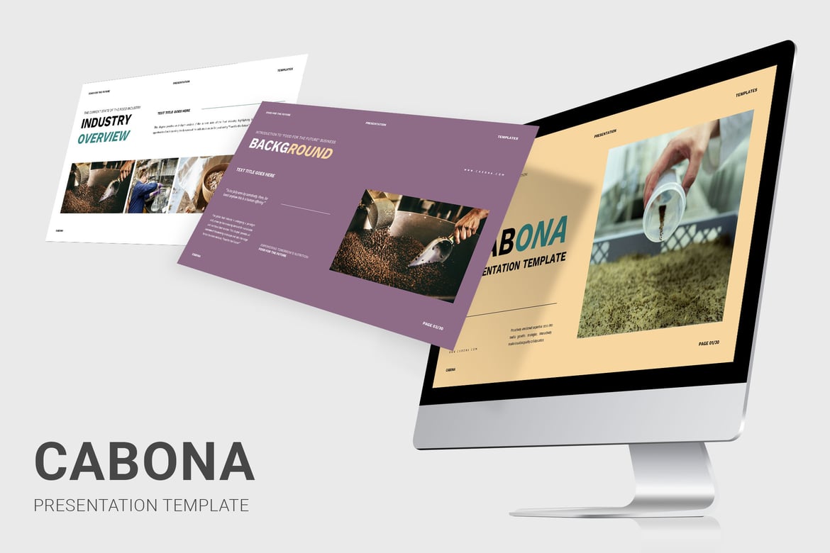 Cabona - Template Presentasi Makanan Masa Depan yang Menarik