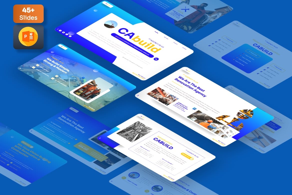 Cabuild - Template Powerpoint Renovasi dan Konstruksi yang Menarik