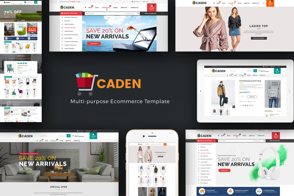 Caden - Tema WordPress Mega Store yang Responsif dan Menarik