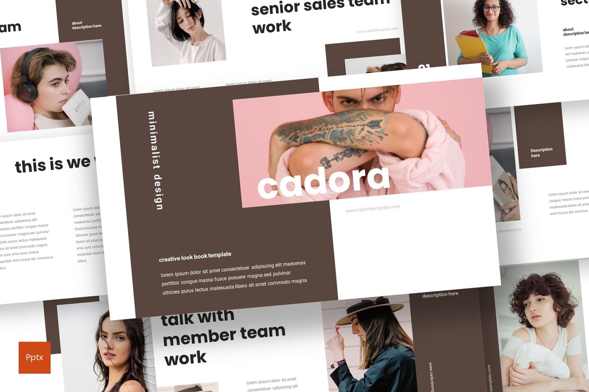 Cadora - Template Presentasi Powerpoint Kreatif dan Minimalis