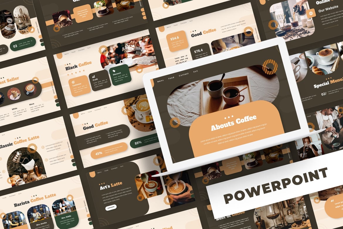 Cafein - Template PowerPoint Serbaguna untuk Presentasi Anda