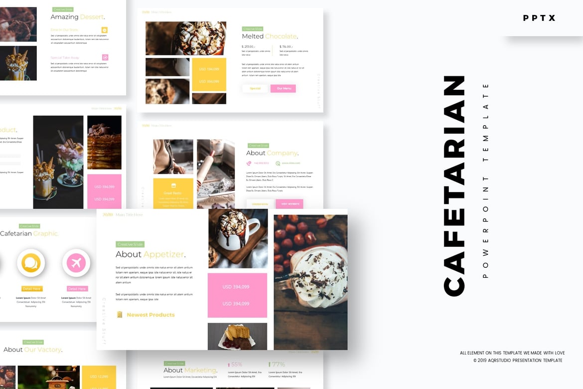 Cafetarian - Template PowerPoint Kreatif untuk Presentasi Anda