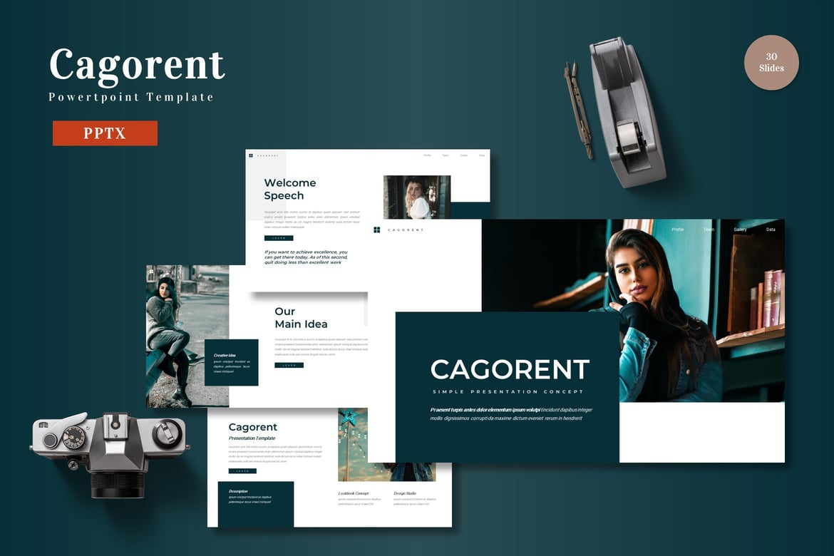 Template Presentasi PowerPoint Cagorent yang Menarik dan Profesional