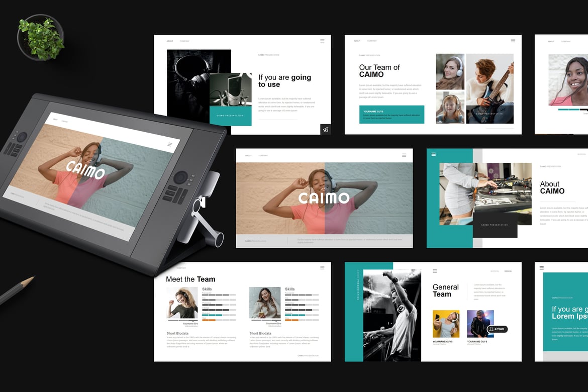Caimo - Template Powerpoint Kreatif untuk Presentasi Anda
