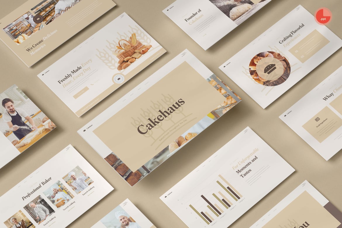 Template Presentasi Cakehaus - Solusi Menarik untuk Bisnis Kue dan Patiseri
