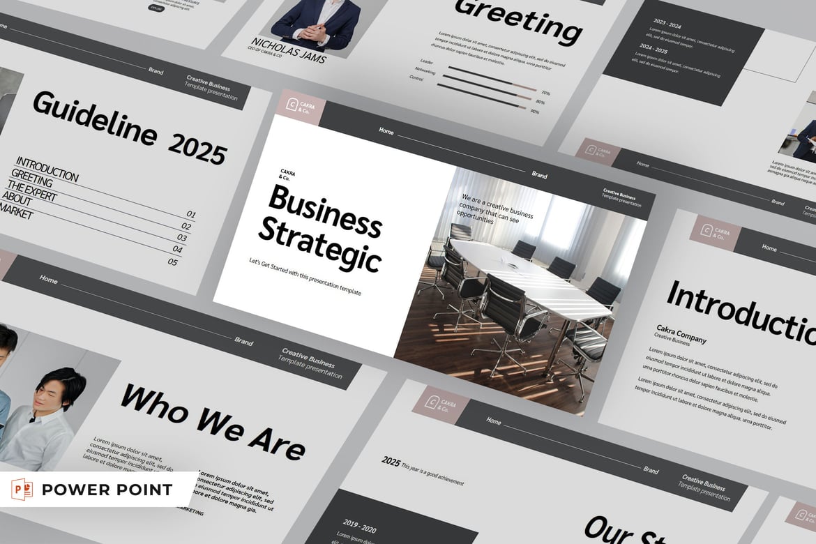 Template Powerpoint Strategi Bisnis CAKRA yang Menarik dan Profesional