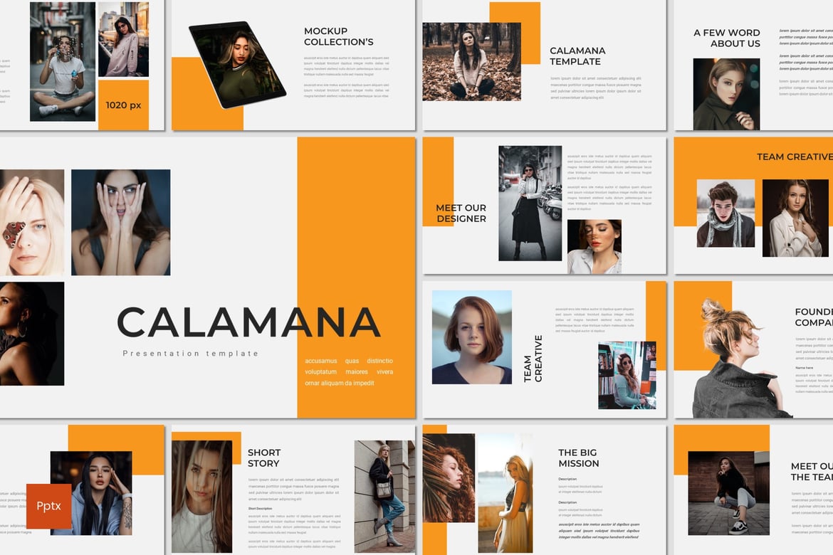 Template Presentasi Calamana - Lookbook Kreatif dan Minimalis