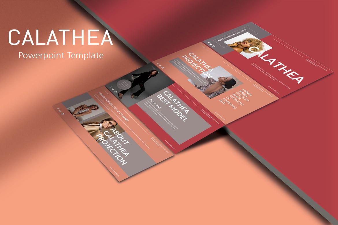 Template Powerpoint Fashion CALATHEA yang Menarik dan Kreatif