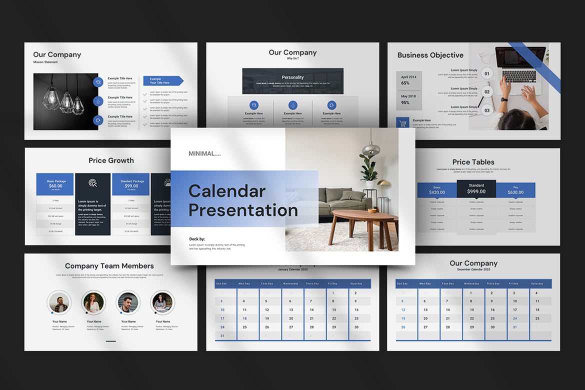 Template Presentasi PowerPoint Kalendari yang Profesional dan Menarik