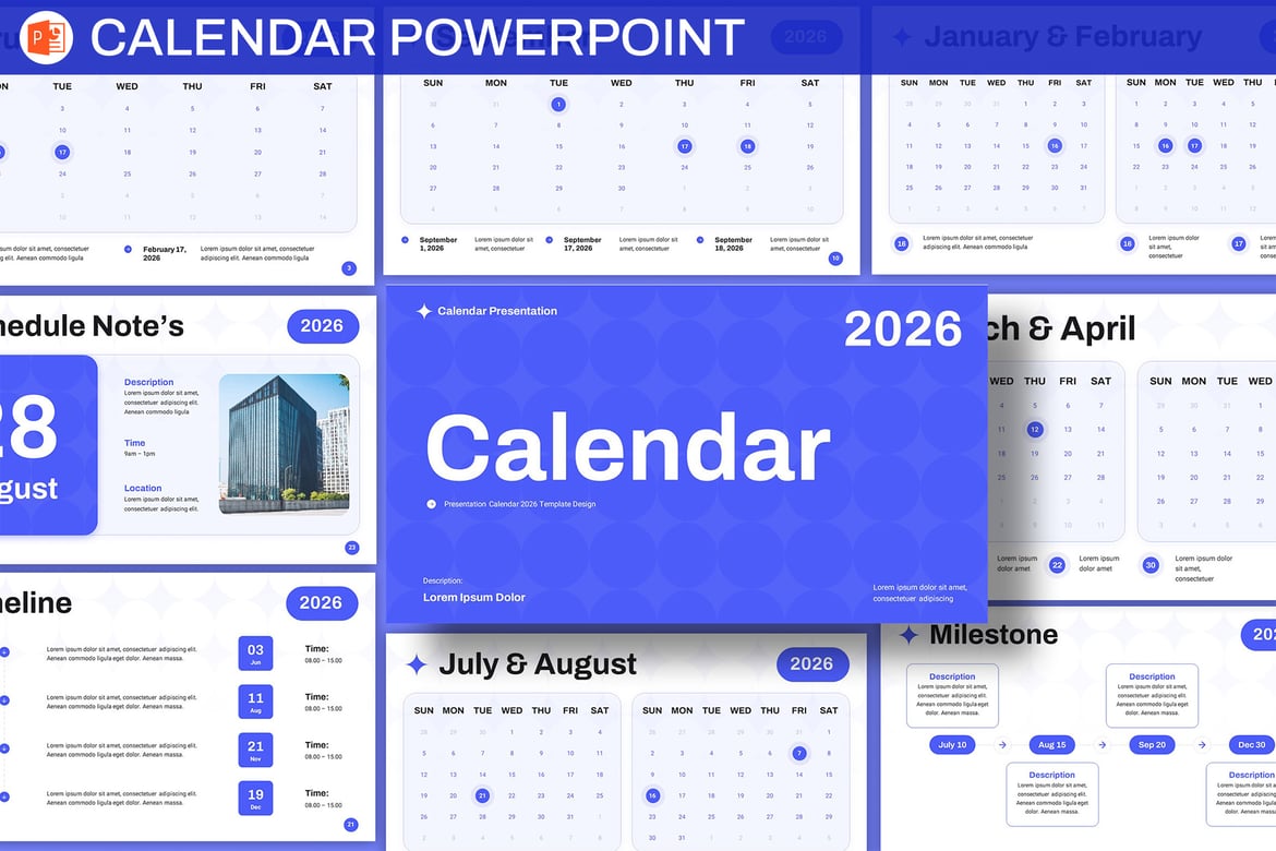 Template Presentasi PowerPoint Kalender 2026 yang Efisien