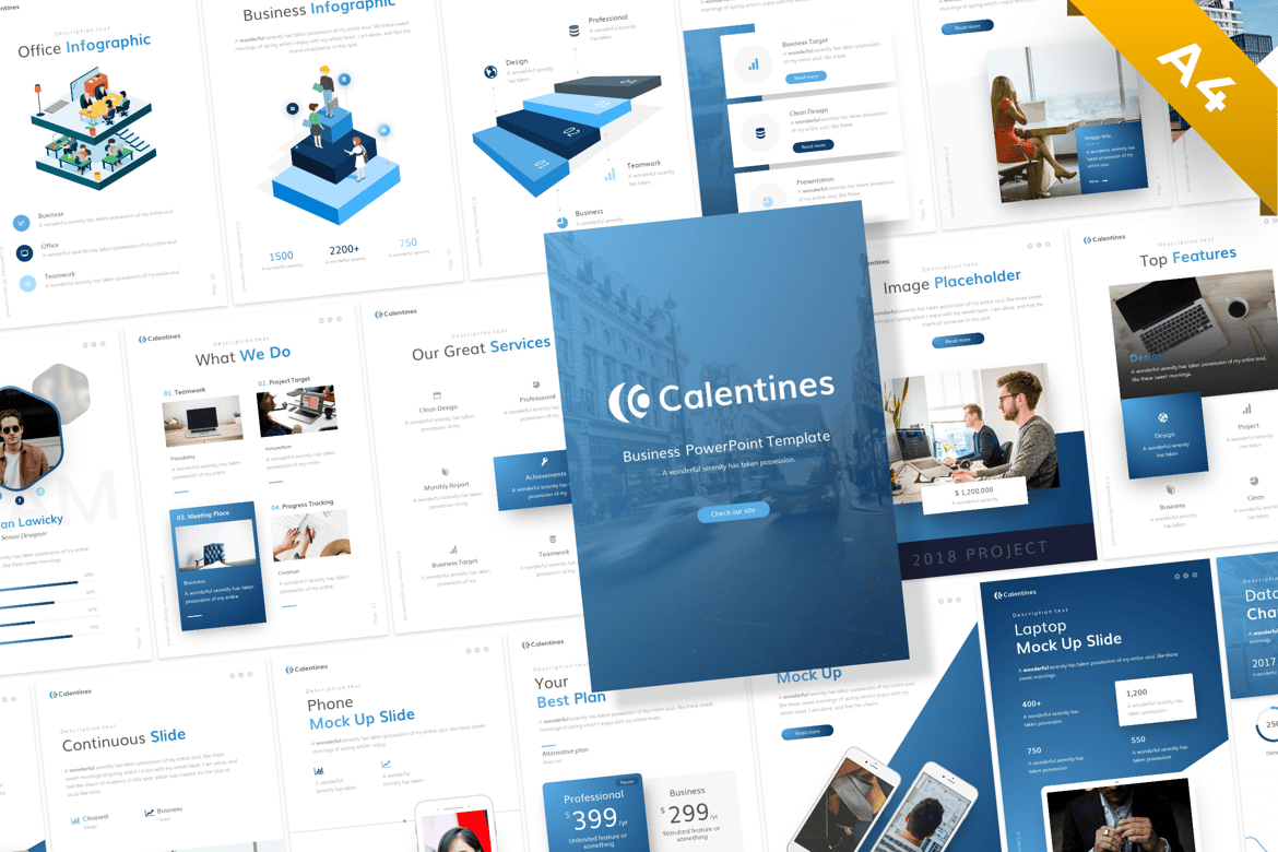 Template Presentasi PowerPoint Profesional Calentines untuk Bisnis