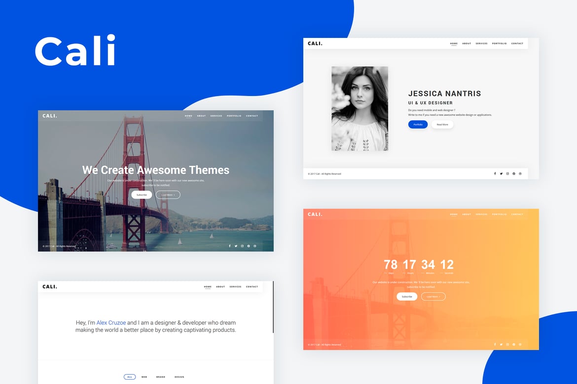 Cali - Template Website 'Coming Soon' Serbaguna dan Modern