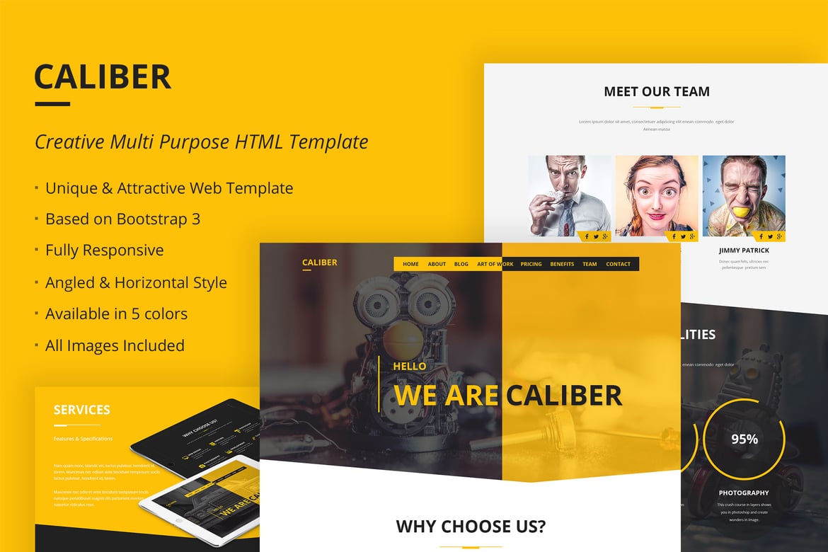 Caliber - Template Website Kreatif Serbaguna HTML