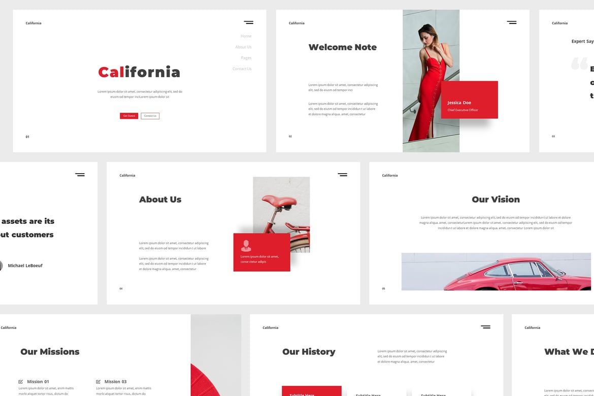 Template Presentasi Profil Perusahaan California yang Menarik