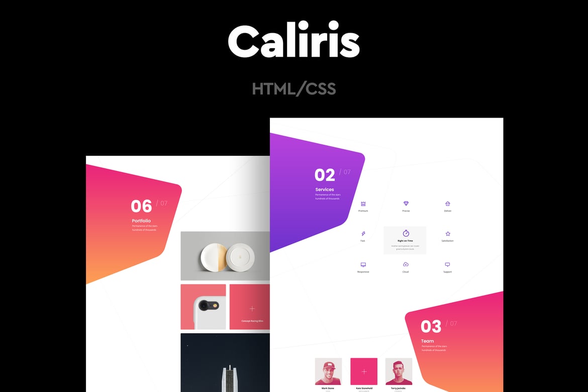 Caliris - Template Web Satu Halaman Responsif yang Menawan