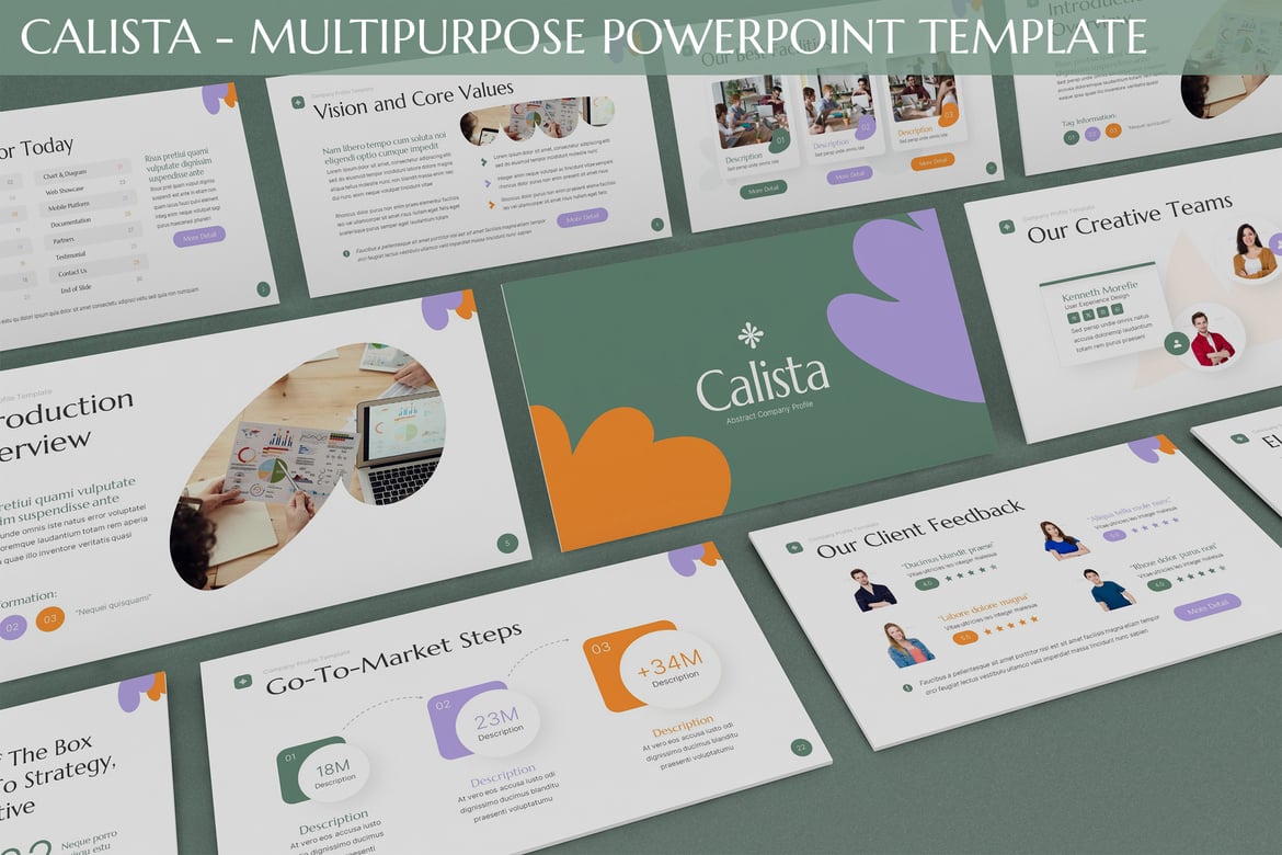 Calista - Template PowerPoint Serbaguna yang Elegan