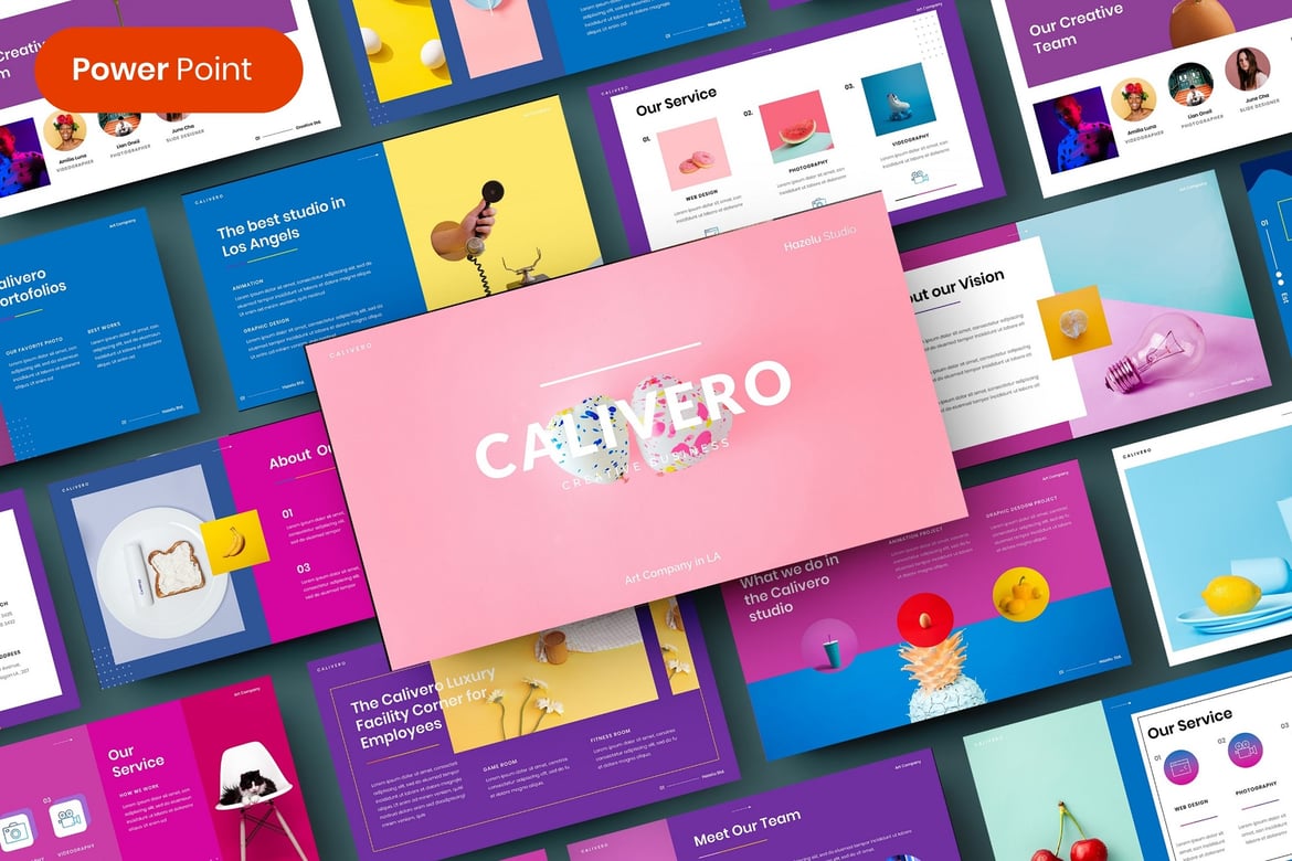 Template Presentasi PowerPoint Kreatif Calivero untuk Bisnis