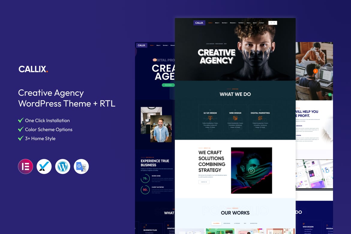 Callix - Tema WordPress Kreatif untuk Agensi dan Perusahaan IT