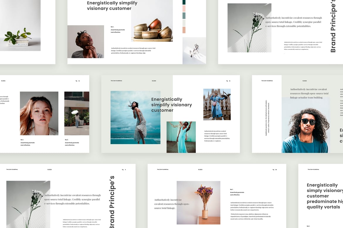 Template Presentasi PowerPoint Calm yang Modern dan Menarik