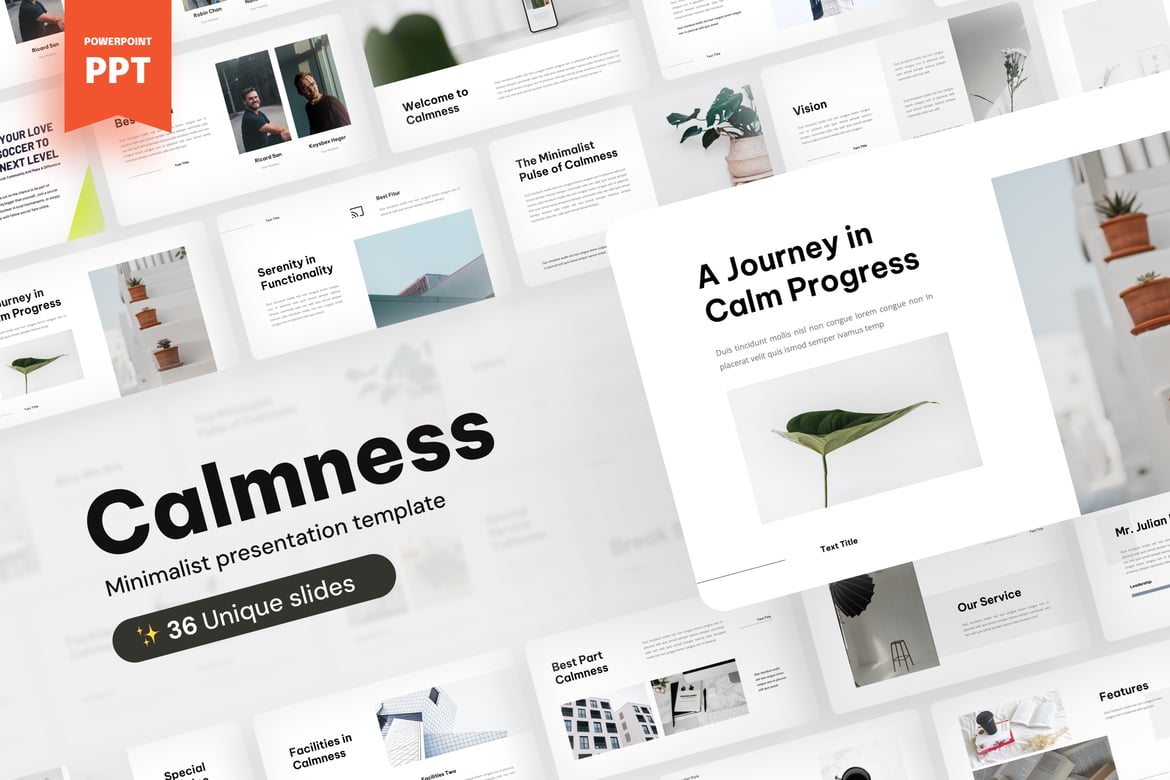 Template Presentasi PowerPoint Minimalis untuk Ketenangan