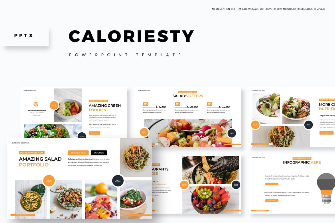 Template Powerpoint Caloriesty - Solusi Presentasi Kreatif Anda