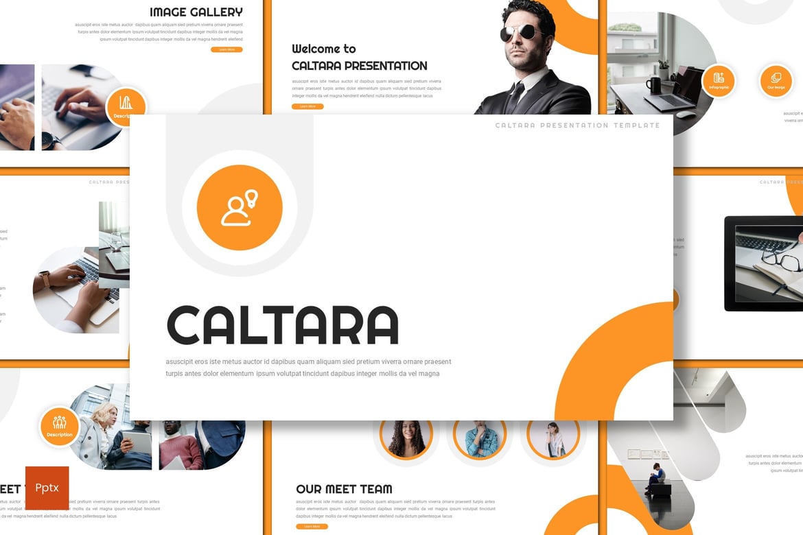 Caltara - Template PowerPoint Bisnis yang Kreatif dan Minimalis