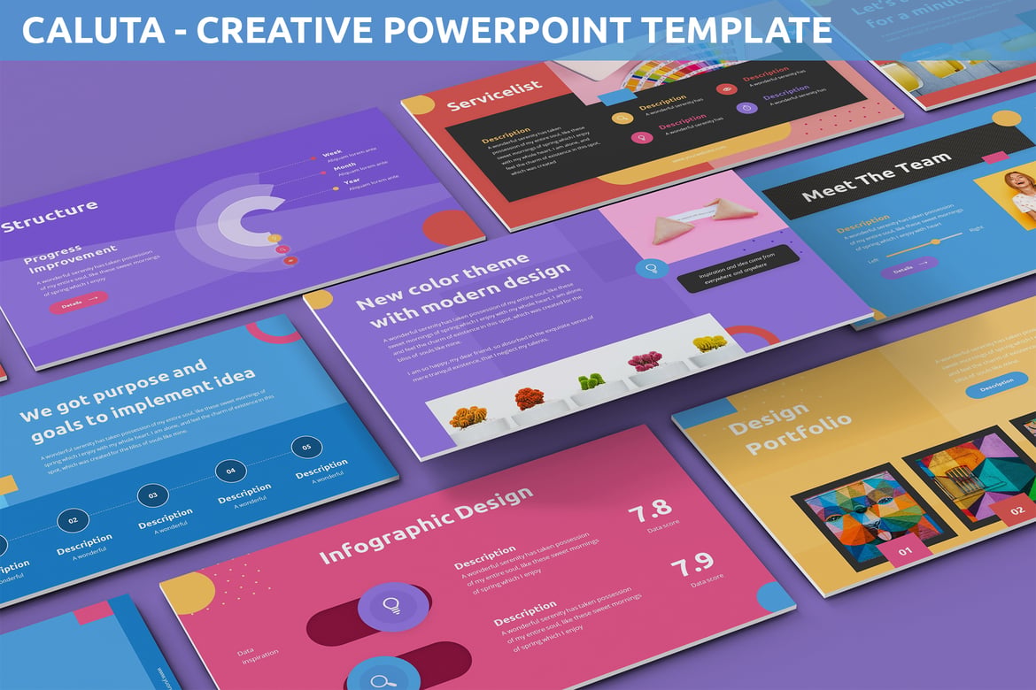 Caluta - Template Powerpoint Kreatif yang Menarik