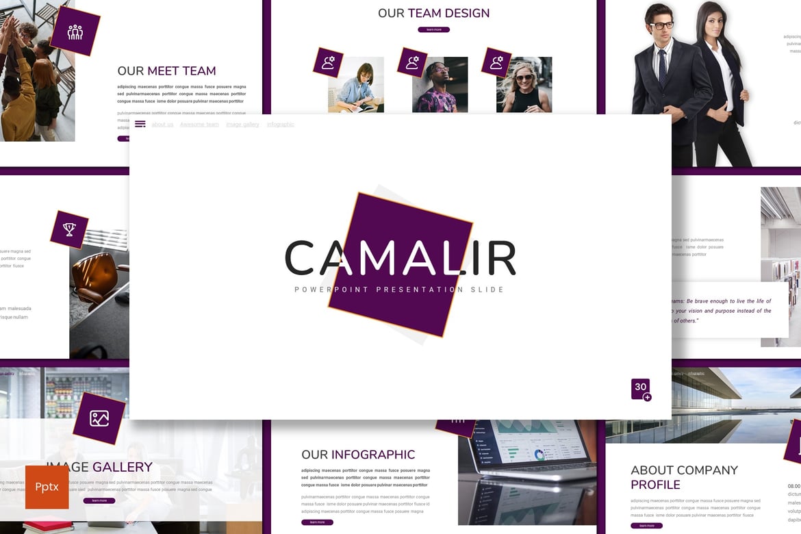 Template Presentasi PowerPoint Camalir - Kreatif dan Minimalis untuk Bisnis Anda