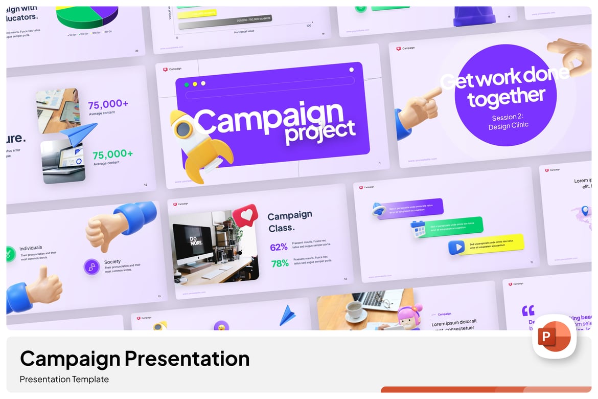 Template Presentasi Marketing Kampanye - PowerPoint Menarik
