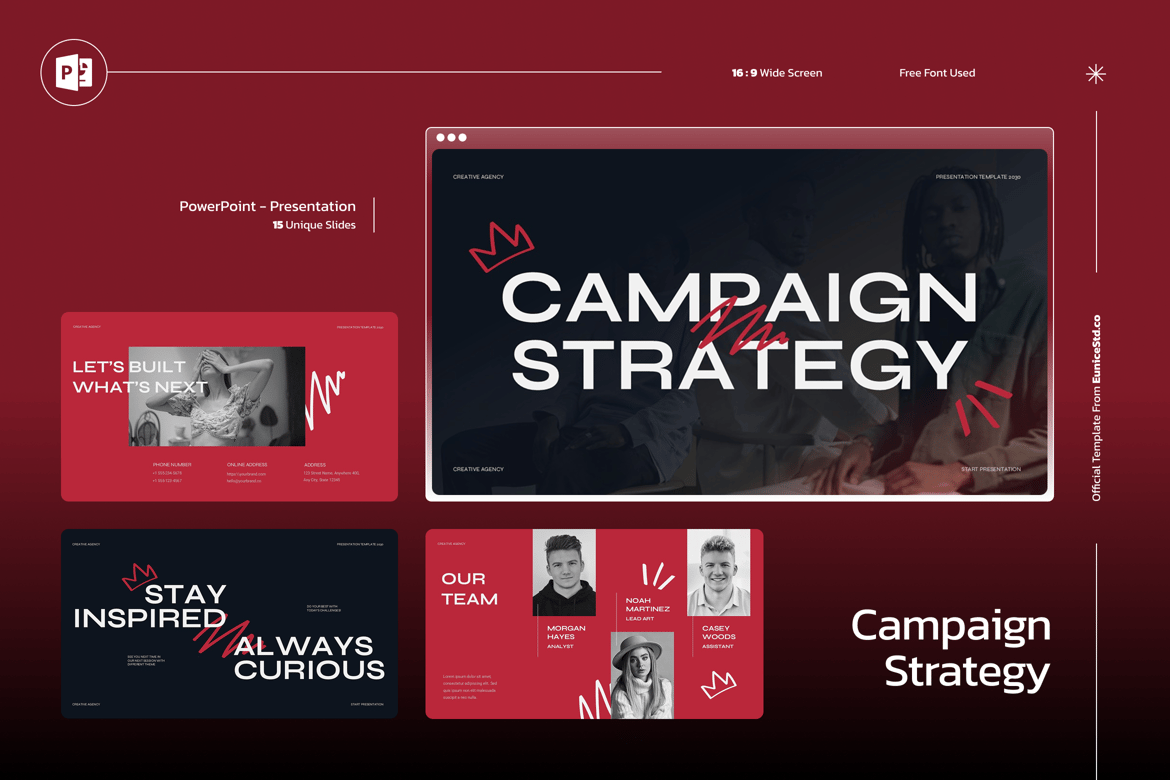 Template Presentasi Strategi Kampanye yang Menarik