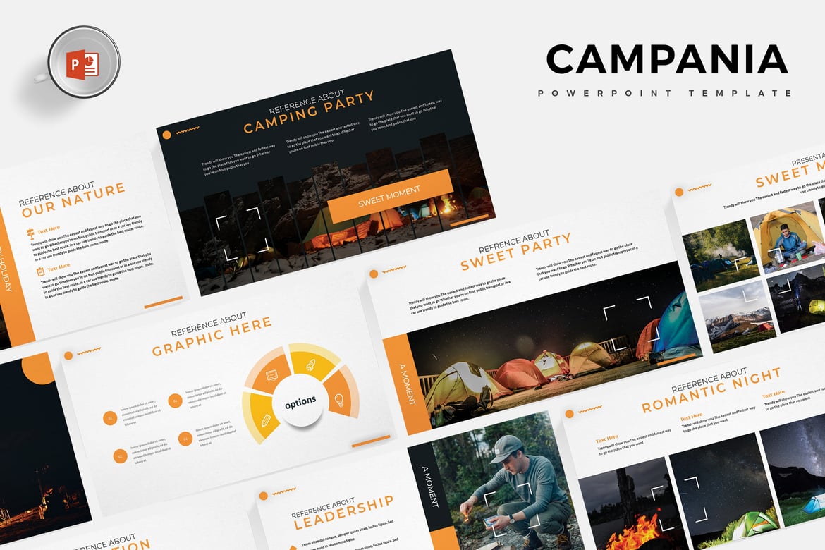 Template PowerPoint Campania - Solusi Presentasi Kreatif