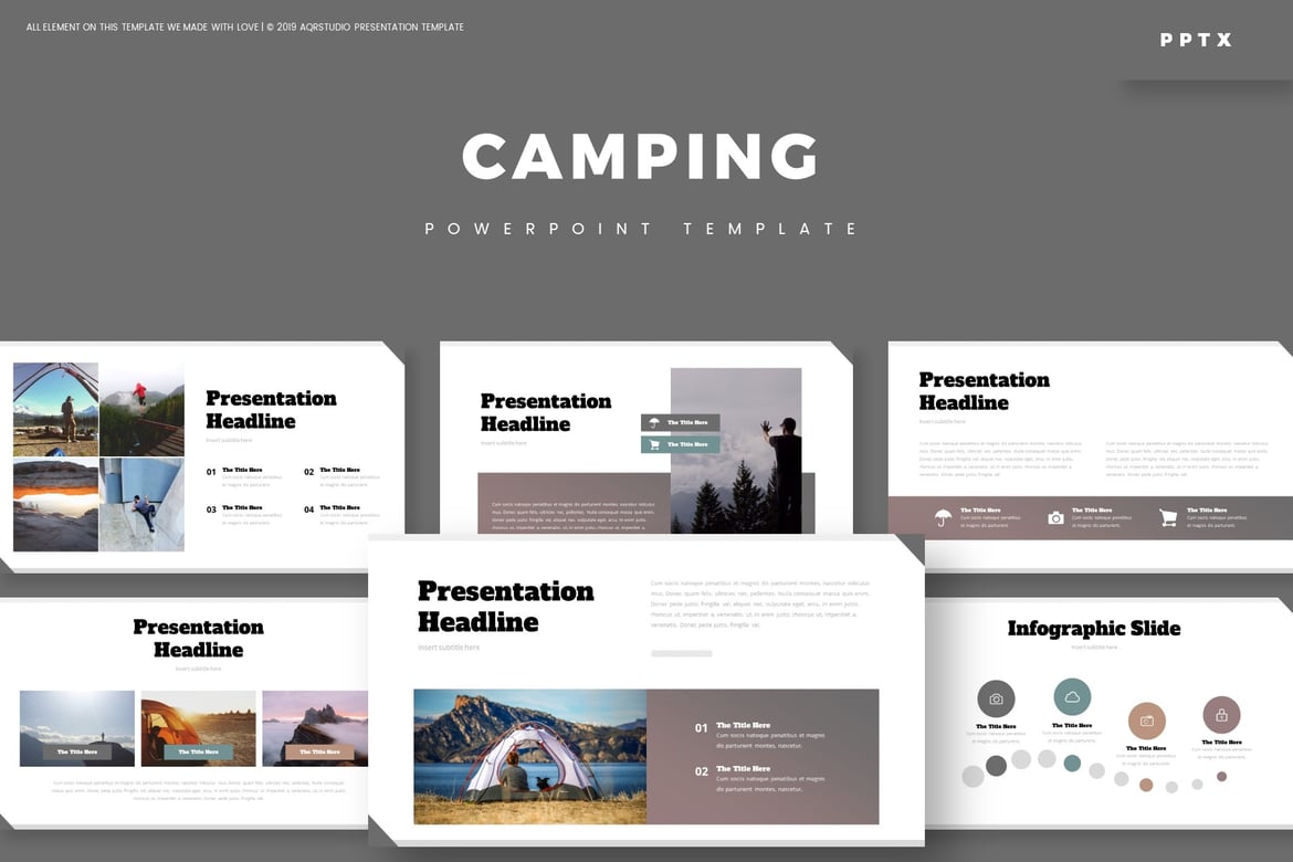 Template PowerPoint Camping - Solusi Kreatif untuk Presentasi Anda