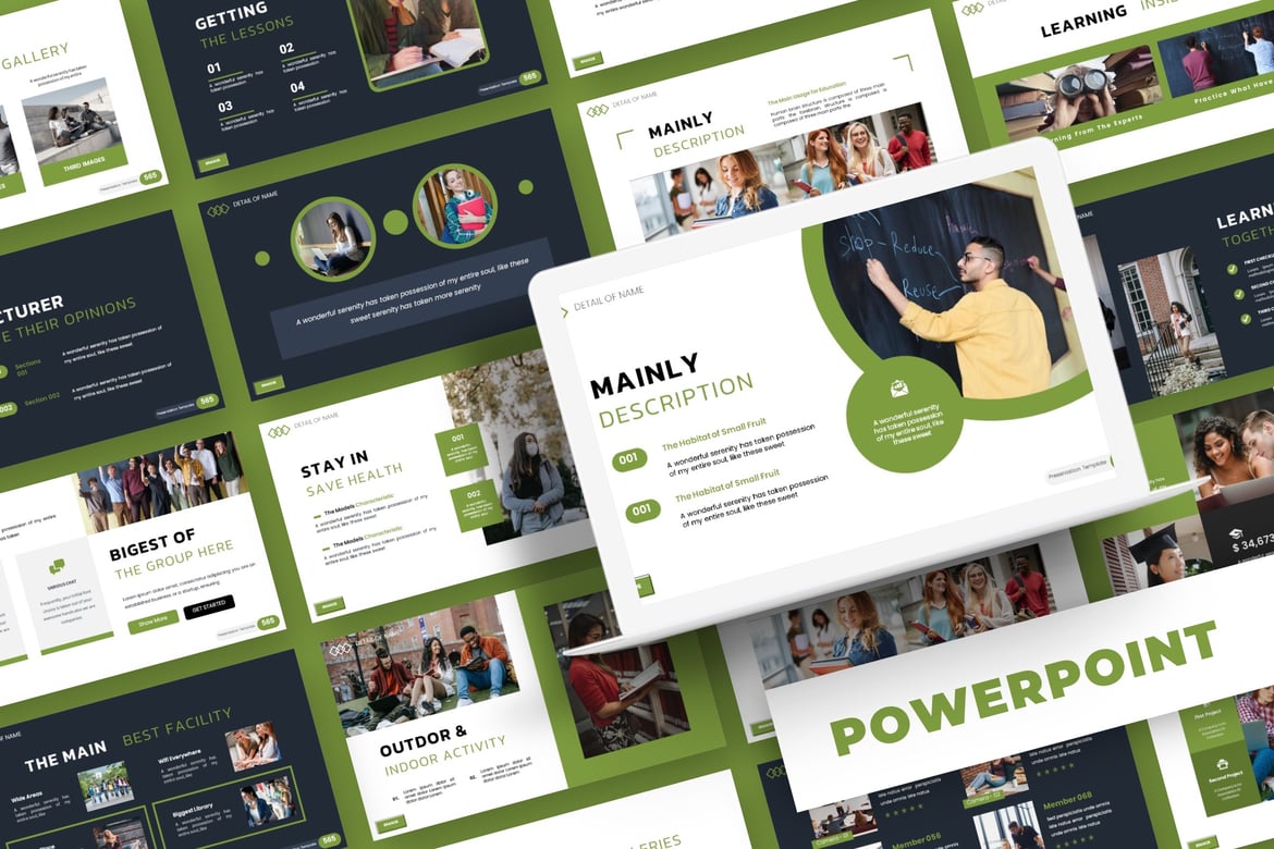 Template Presentasi Powerpoint Kegiatan Kampus yang Menarik