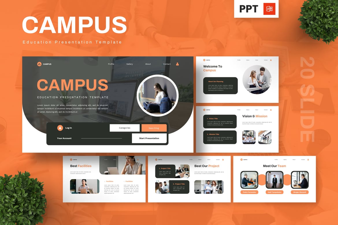 Template Presentasi Pendidikan - Campus Powerpoint yang Menarik