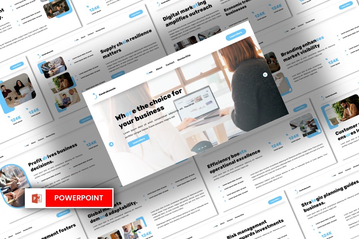 Candra - Template Powerpoint Manajemen Bisnis yang Modern dan Profesional