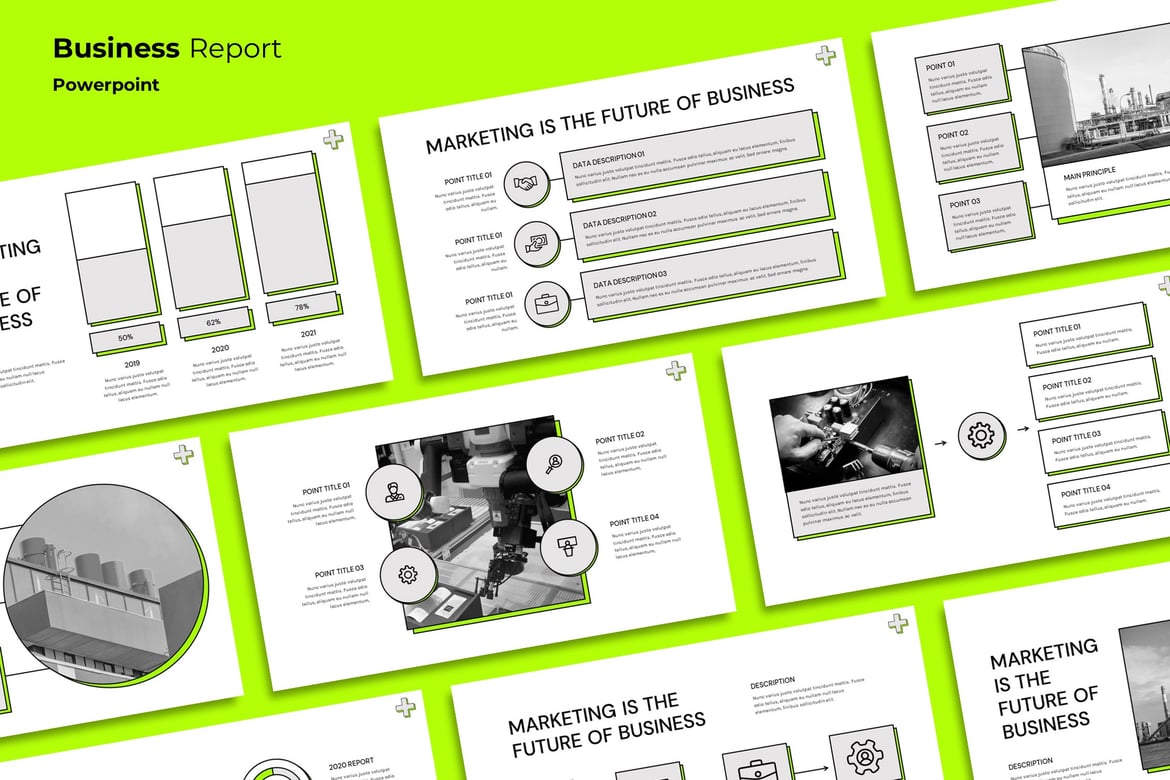 Template Powerpoint CANICE - Laporan Bisnis yang Profesional