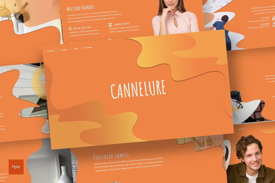 Template Presentasi Cannelure - Desain Minimalis dan Kreatif