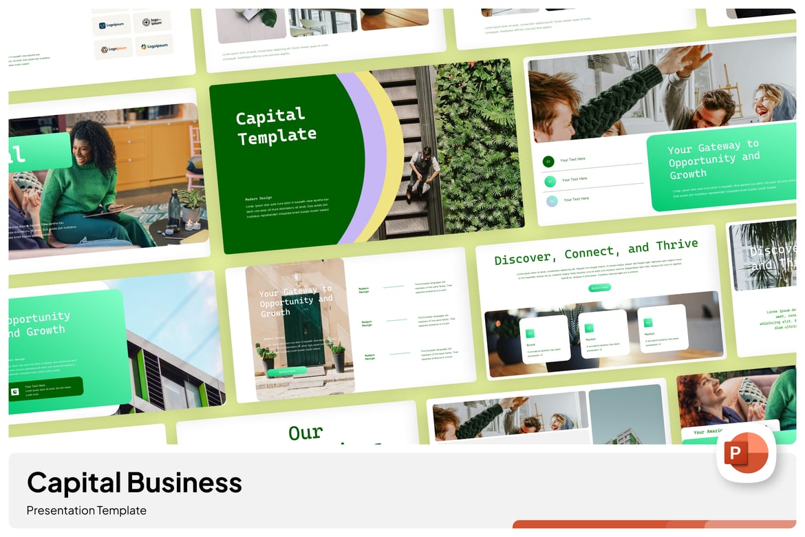 Template PowerPoint Bisnis Capital yang Menarik
