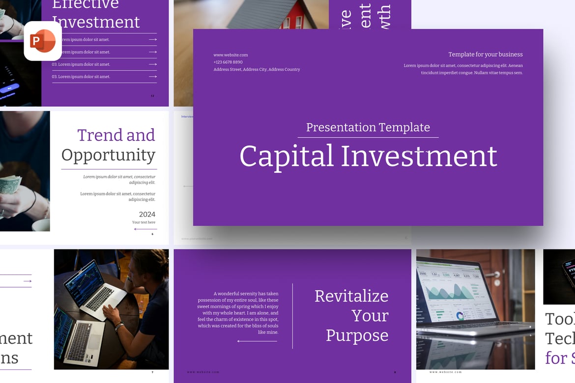 Template Presentasi Investasi Modal yang Menarik untuk PowerPoint