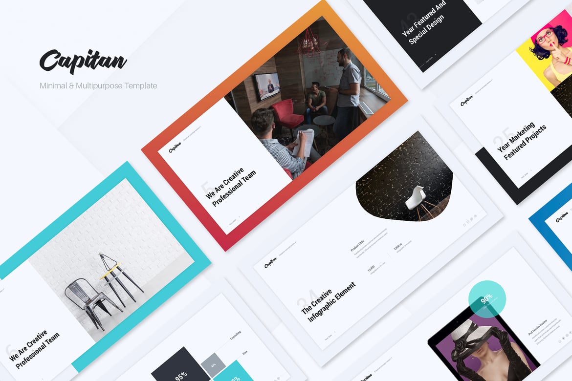 Template Presentasi Minimalis & Kreatif CAPITAN (PowerPoint)