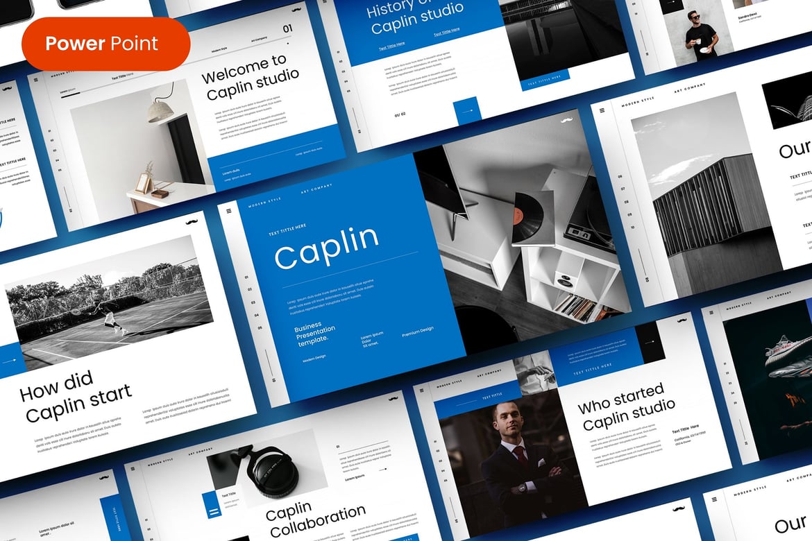 Caplin – Template PowerPoint Bisnis yang Menarik