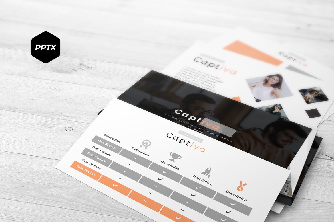 Captiva - Template PowerPoint Serbaguna yang Menarik