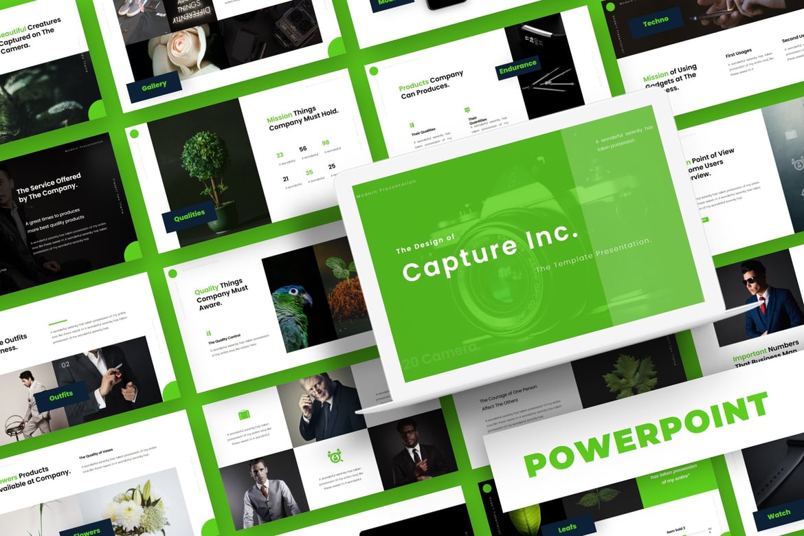 Template PowerPoint Capture Inc - Solusi Presentasi Profesional