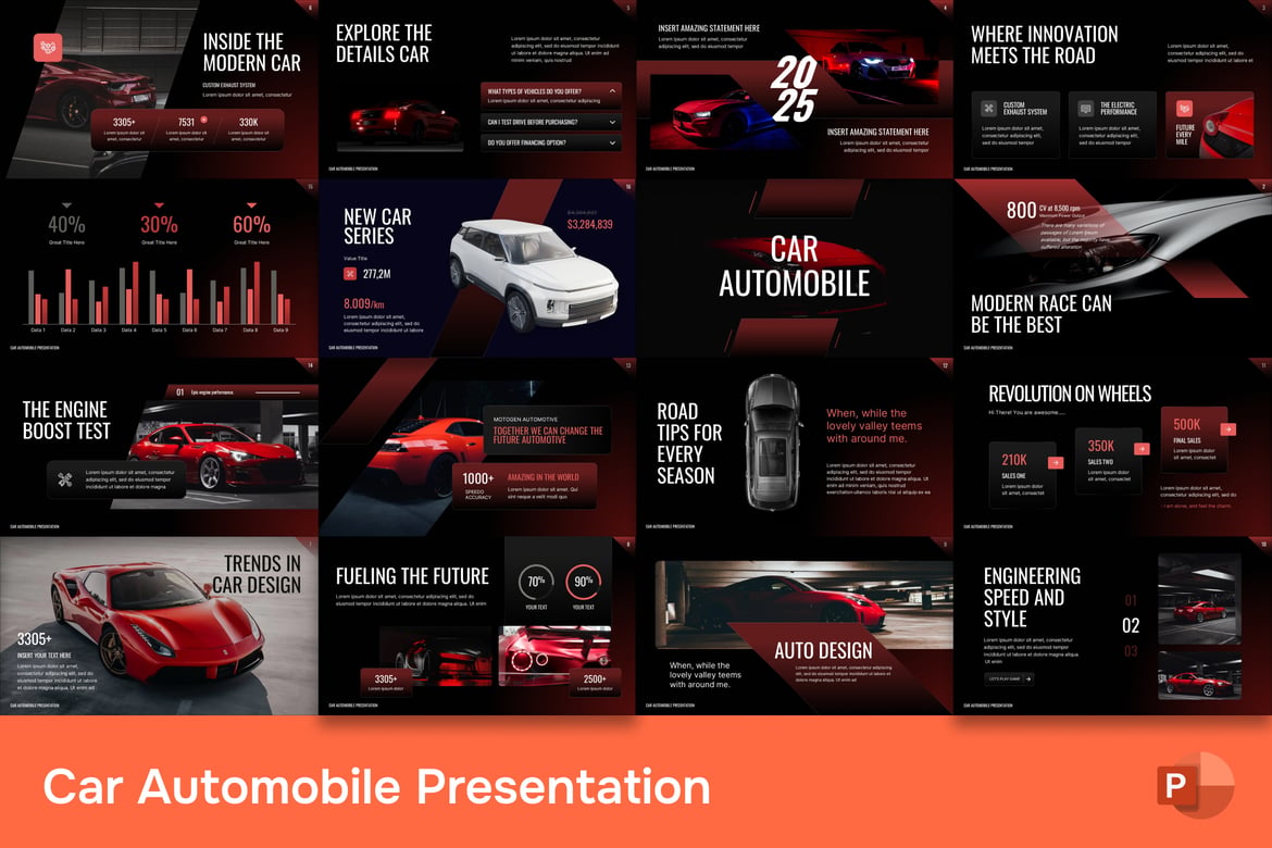 Template PowerPoint Mobil: Strategi Penjualan Otomotif yang Menarik