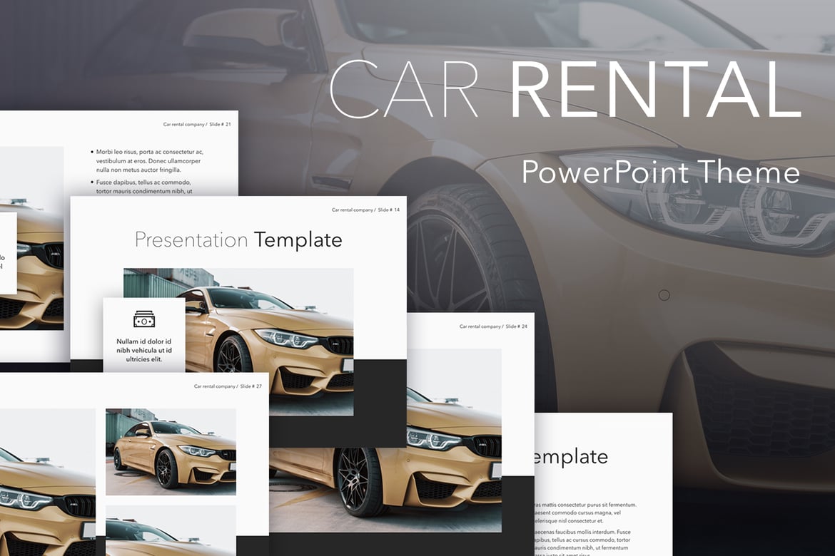 Template PowerPoint Sewa Mobil yang Profesional dan Menarik