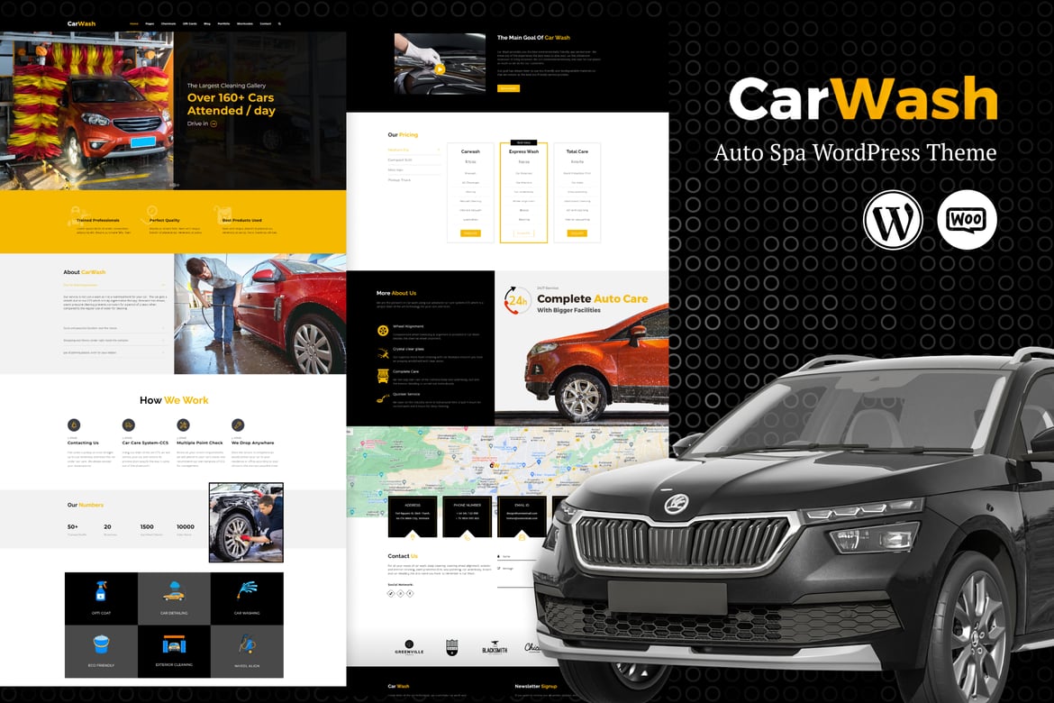 Tema WordPress Cuci Mobil - Solusi Spa Otomotif Terbaik