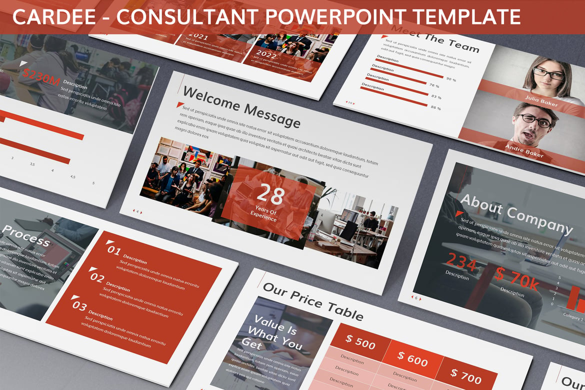 Template Powerpoint Cardee - Solusi Kreatif untuk Presentasi Anda